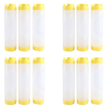 4X 16 Oz Inverterade Plastflaskor, PåFyllningsbar Spets Stor Ventil Dispenser Kryddflaska för SåSer Ketchup