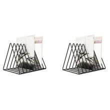 2X Vinyl Record CD Magazine Storage Rack Album Display Rack Multifunctional Vertical European Art Collection