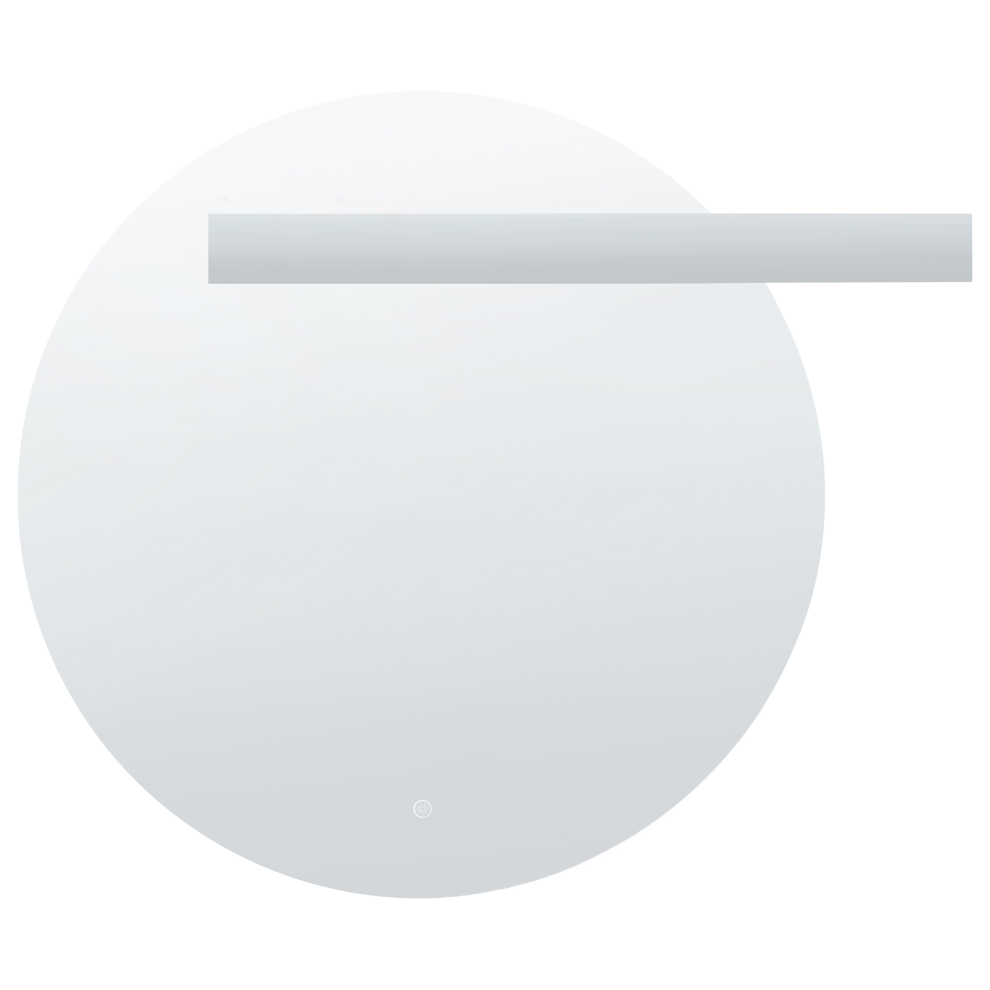 Beliani Led Bathroom Mirror Anost 107 Cm 90 Cm Silver