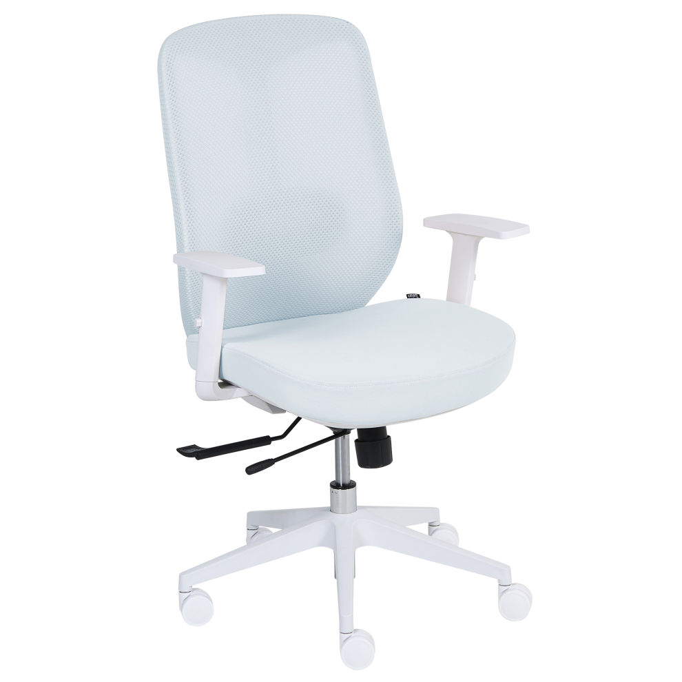 Beliani Office Chair Zelar Fabric Light Blue