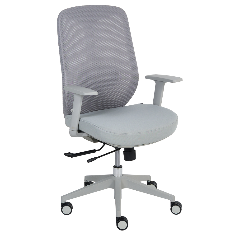 Beliani Office Chair Zelar Fabric Grey