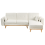 Beliani Corner Sofa Bed 3 Seater KAARINA Fabric White Left Hand 1