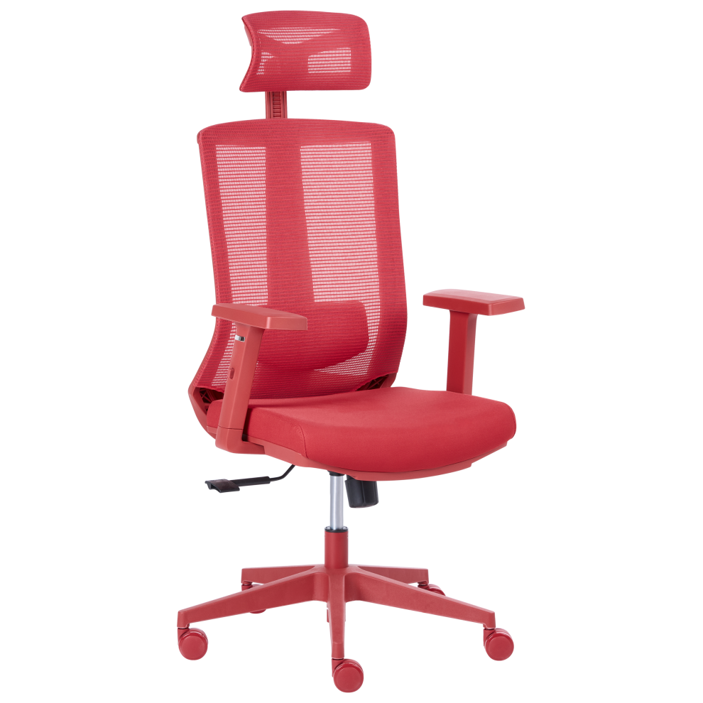 Beliani Office Chair Enso Fabric Red
