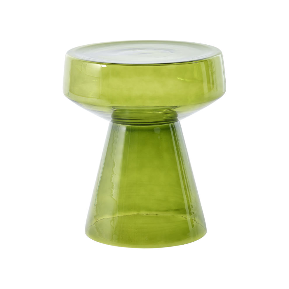 Beliani Side Table Laguna Glass Green