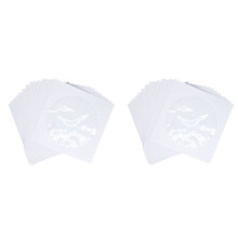 CD DVD Hüllen, DVD CD Medien Papier Hüllen Halter mit Durchsichtigem Fenster, Geschlossene Klappe Weiß, Packung mit 200 Stück