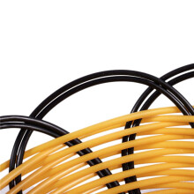 4X 7 Inch Plastic Braided Basket Fruit Vegetable Cookies Container Holder Black&Orange