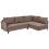 Beliani Corner Sofa Bed 3 Seater KOGE with Storage Fabric Brown Left Hand 4