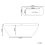 Beliani Freestanding Bathtub SELLA 1700 x 720 mm Solid Surface White 3