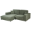 Beliani Corner Sofa LOFOTEN Fabric Green Right Hand 4