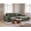 Beliani Corner Sofa LOFOTEN Fabric Green Left Hand 2