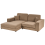 Beliani Corner Sofa 3 Seater LOFOTEN Fabric Brown Right Hand 4