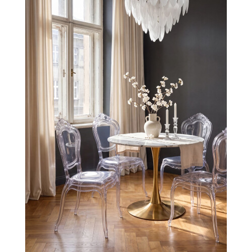 Beliani Set of 2 Dining Chairs VERMONT Transparent 1