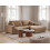 Beliani Corner Sofa LOFOTEN Fabric Brown Left Hand 2