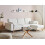 Beliani Corner Sofa Bed 3 Seater KAARINA Fabric White Left Hand 2