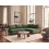 Beliani Corner Sofa Bed 3 Seater KOGE Fabric Green with Storage Left Hand 2