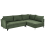 Beliani Corner Sofa Bed 3 Seater KOGE Fabric Green with Storage Left Hand 4