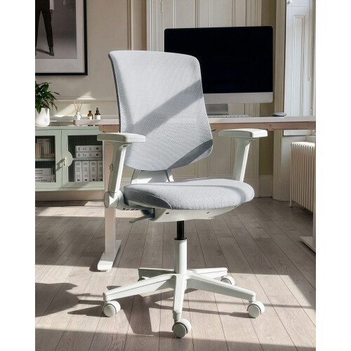 Beliani Office Chair SERO Fabric Light Grey 1