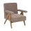 Beliani Armchair EVJE Boucle Taupe 4