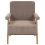 Beliani Armchair EVJE Boucle Taupe 5