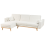 Beliani Corner Sofa Bed 3 Seater KAARINA Fabric White Right Hand 4