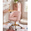 Beliani Desk Chair KATONAH Boucle Pastel Pink 2
