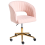 Beliani Desk Chair KATONAH Boucle Pastel Pink 4