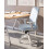 Beliani Office Chair ZELAR Fabric Light Blue 2