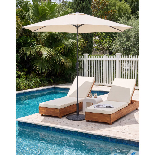 Beliani Market Parasol 266 cm VARESE Light Beige 1