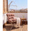 Beliani Hanging Chair with Stand ALGHERO Metal Brown 2