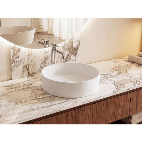 Beliani Countertop Basin SALITRAL  360 mm White 1