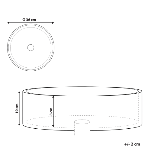 Beliani Countertop Basin SALITRAL  360 mm White 2