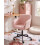 Beliani Desk Chair VENICE Boucle Pastel Pink 2