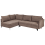 Beliani Corner Sofa Bed 3 Seater KOGE with Storage Fabric Brown Right Hand 4