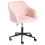 Beliani Desk Chair VENICE Boucle Pastel Pink 4