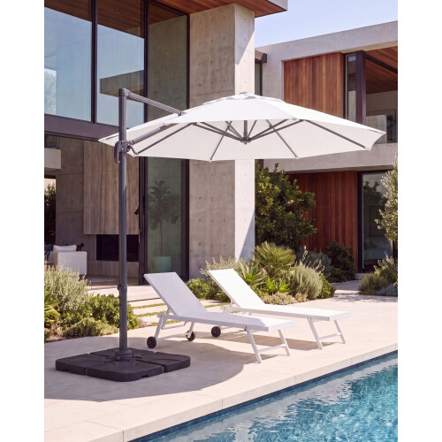 Beliani Cantilever Parasol 294 cm SAVONA Off-White 1