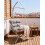 Beliani Hanging Chair with Stand ALGHERO Metal Grey 2