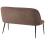 Beliani Dining Bench 2 Seater OSBY Velvet Dark Brown 5