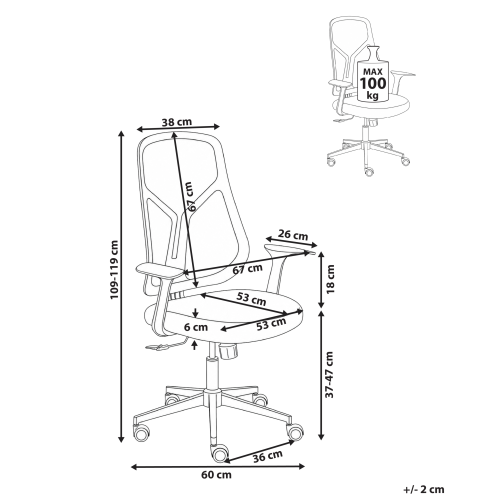 Beliani Office Chair NUVINER Green 2