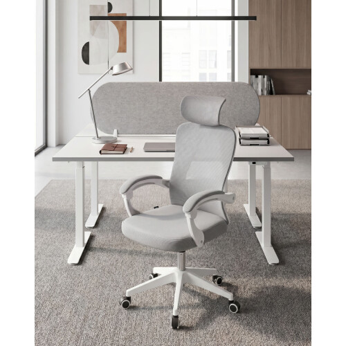 Beliani Office Chair SERANEV Light Grey 1