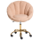 Beliani Desk Chair ANNABELLE Boucle Peach Pink 5