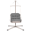 Beliani Hanging Chair with Stand ALGHERO Metal Grey 4
