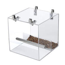 No Mess Bird Feeder for Cage Bird Feeder Automatic Bird Feeder for Cage, Acrylic Bird Feeder Cage Food Feeder