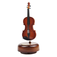Violine-Spieluhr, -Vintage-Spieluhr mit Drehbarem Sockel, Klassisches Nachbildungsinstrument, Bastelmodell, Geburtstagsgeschenk