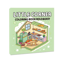 Little Corner Cute Comfy Coloring Book for Adults and Teens Featuring Adorable Creatures in Cozy Hygge Moments