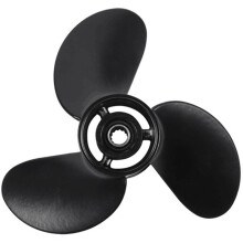 8-9.8HP 3 Blades 3B2W64517-1 8.5X9 Outboard Propeller Boat for Mercury 12 Spline Tooths Black