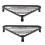 Furnace Angle Frame Wrought Iron Triangular Iron Frame Shelf Pot Rack Anti-Scalding Corner Table Black 1