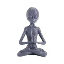Alien Ornements Bureau Topper Yoga MéDitation Statue Alien Figurine Statue Alien ÉTagèRe Sitters MéDitation Jardin Statue