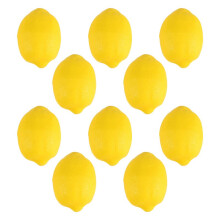 Faux Fruits Maison Maison Cuisine FêTe DéCoration Artificielle RéAliste Simulation Jaune Citron 10 Pcs Ensemble