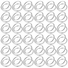 36 Stuks Metalen Spiraal Servetring Gespen Eenvoudige Servetringen voor Bruiloften Receptie Etentje Buffet Tafel Decor Zilver