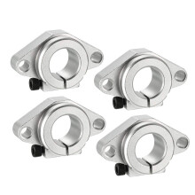 Soporte de GuíA de Carril de Barra de SujecióN de Riel de Movimiento Lineal para Eje de 20 Mm de DiáMetro, Aluminio (4PCS SHF20)